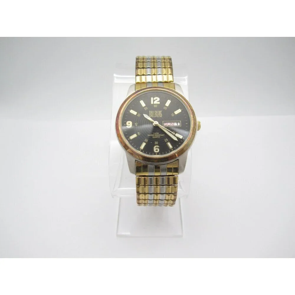 Men Bill Blass Quartz WR Analog 35mm Round Watch (H858) 